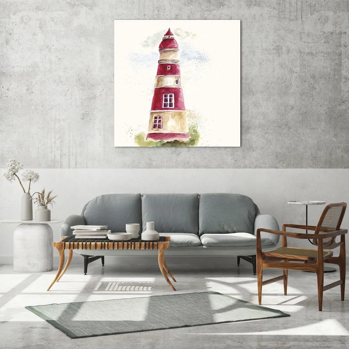 Glasbild - Bild auf glas - Das Wetter ringsum ist immer gut - 60x60 cm