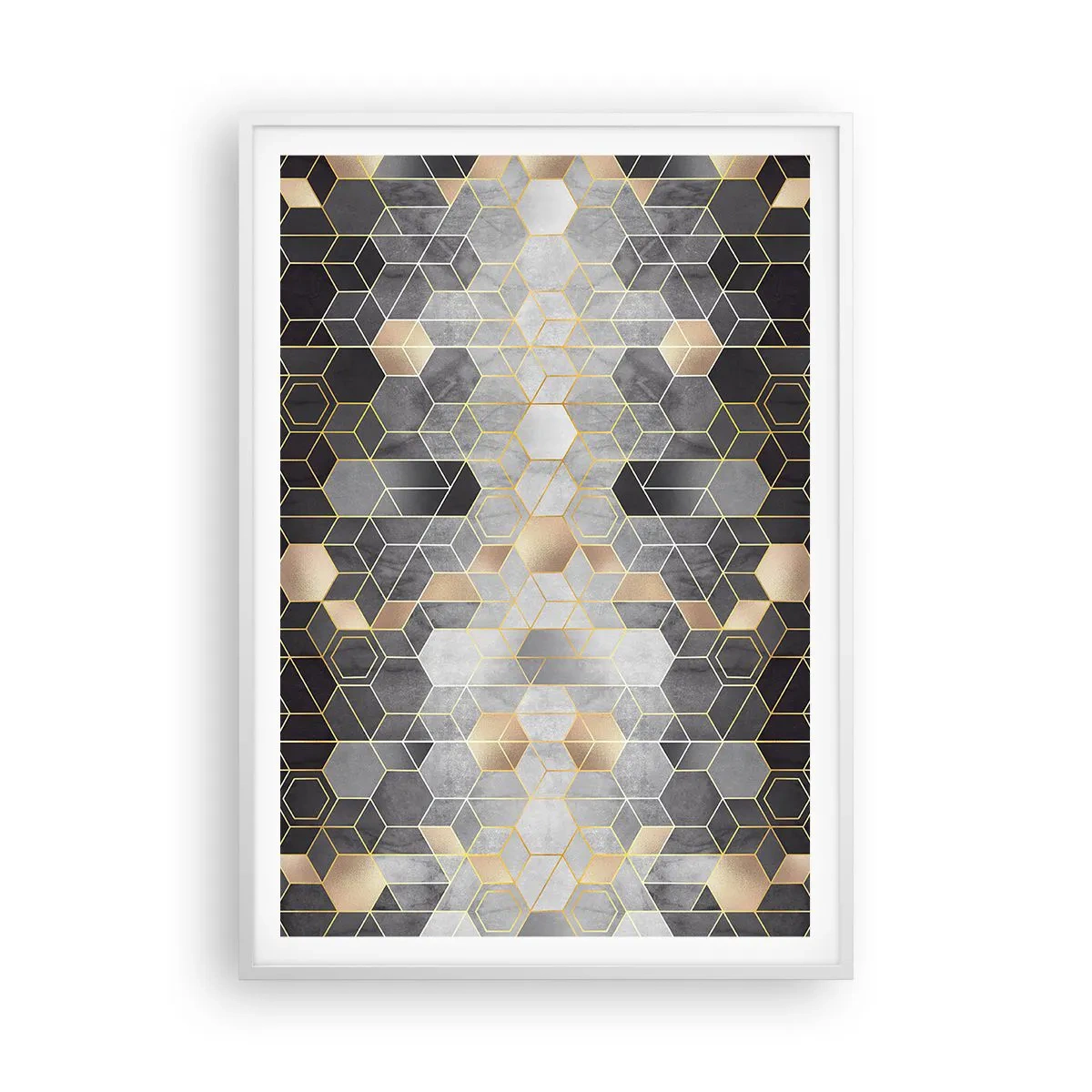 Poster in einem weißen Rahmen - Diamant-Komposition - 70x100 cm