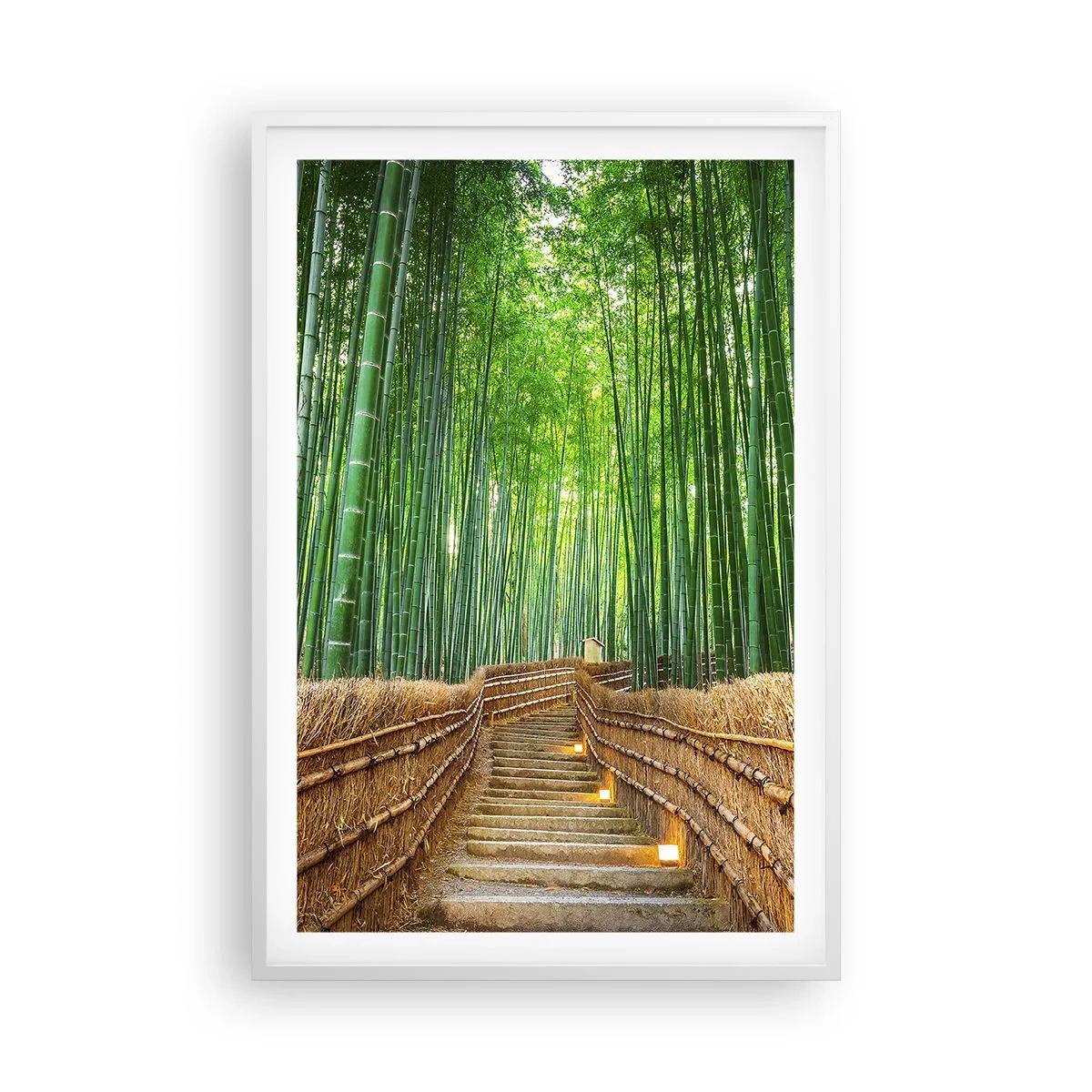 Poster in einem weißen Rahmen - Die Essenz der asiatischen Natur - 61x91 cm