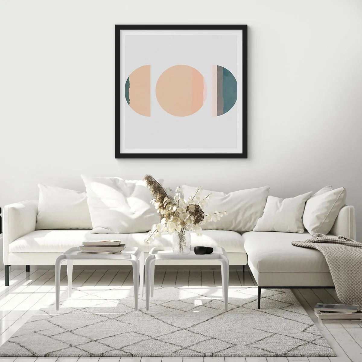 Poster in einem schwarzem Rahmen - Ein Rad hinter dem anderen… - 60x60 cm