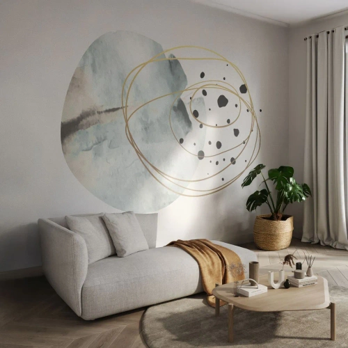 Fototapete Premium Canvas - Vom Weltraum umarmt - Abstraktion, Stück, Modernes Muster - 150x105 cm