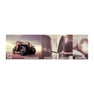 Fototapeten Muster Premium Canvas - Gehen wir zurück wie in alten Zeiten ... - Automobil, Retro-Auto, Jahrgang - 100x30 cm