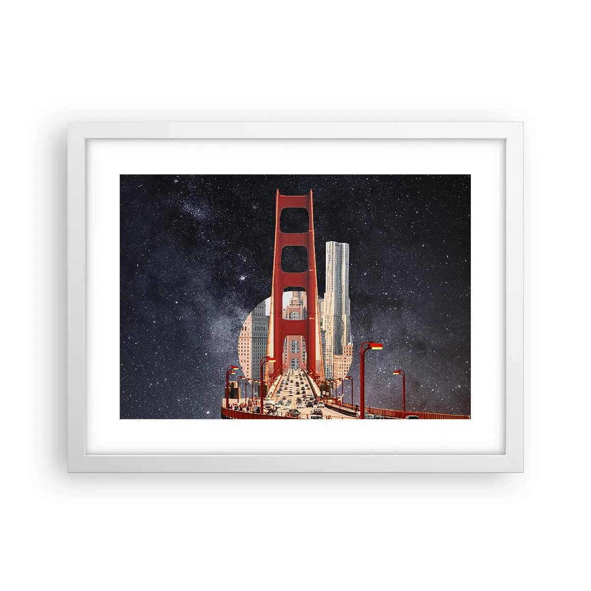 Poster in einem weißen Rahmen - Immer im Mittelpunkt - 40x30 cm