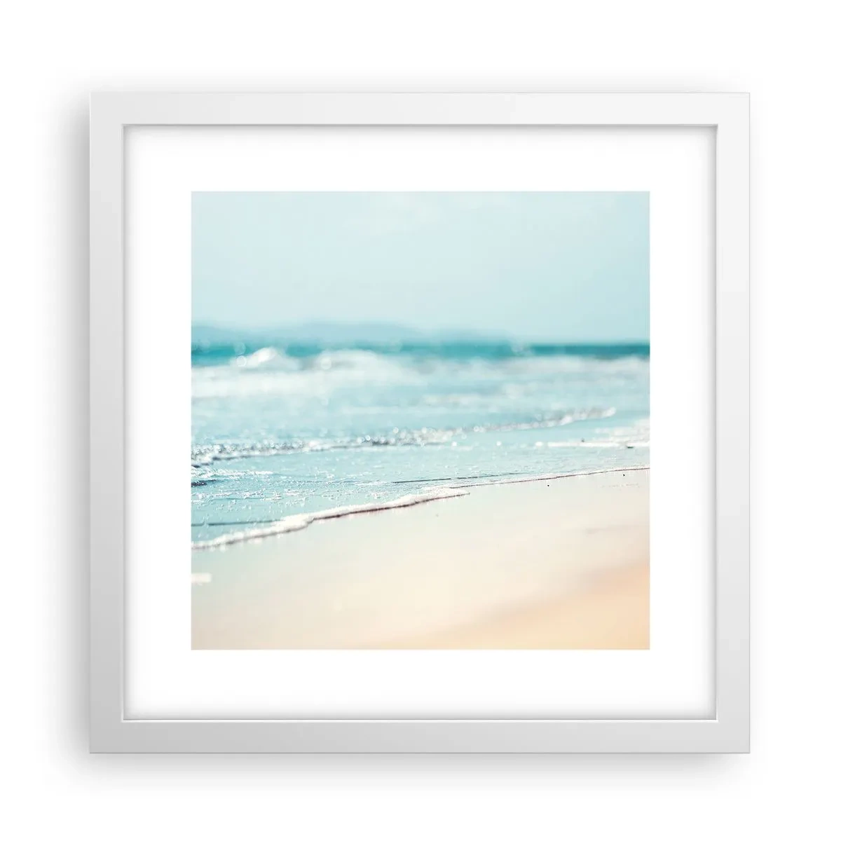 Poster in einem weißen Rahmen - Hitze und Lärm - 30x30 cm