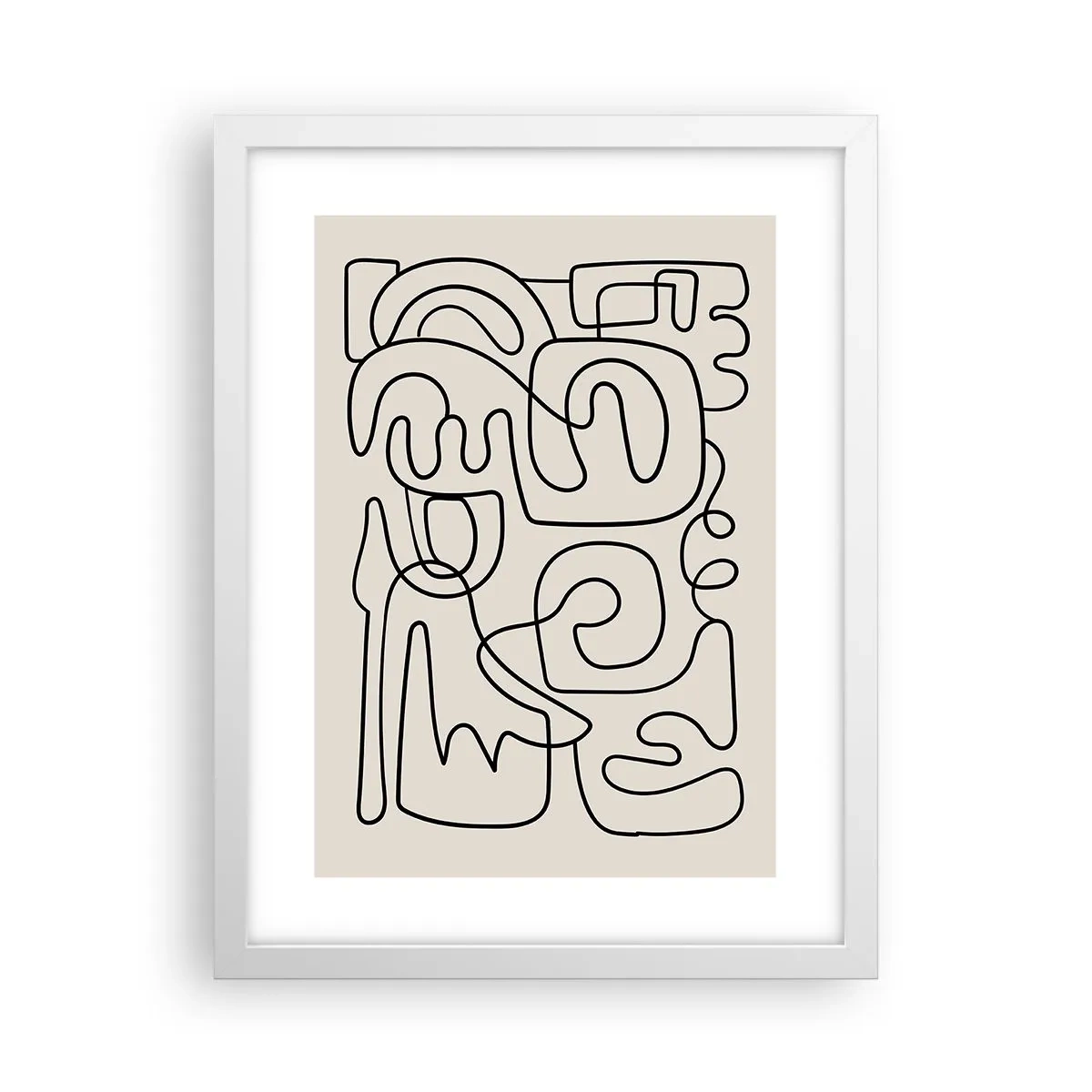 Poster in einem weißen Rahmen - Folge der Spur - 30x40 cm