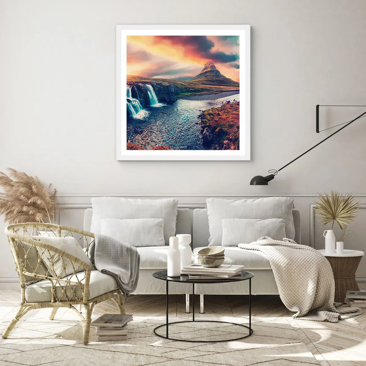 Poster in einem weißen Rahmen - In der Majestät der Natur - 60x60 cm