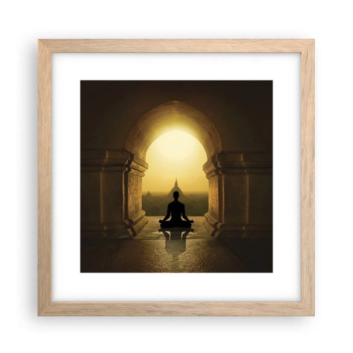 Poster in einem Rahmen aus heller Eiche - Vollkommene Harmonie - 30x30 cm