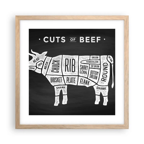 Poster in einem Rahmen aus heller Eiche - Metzger Grundierung - 40x40 cm