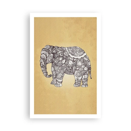 Poster - Elefant verhüllte sich - 61x91 cm