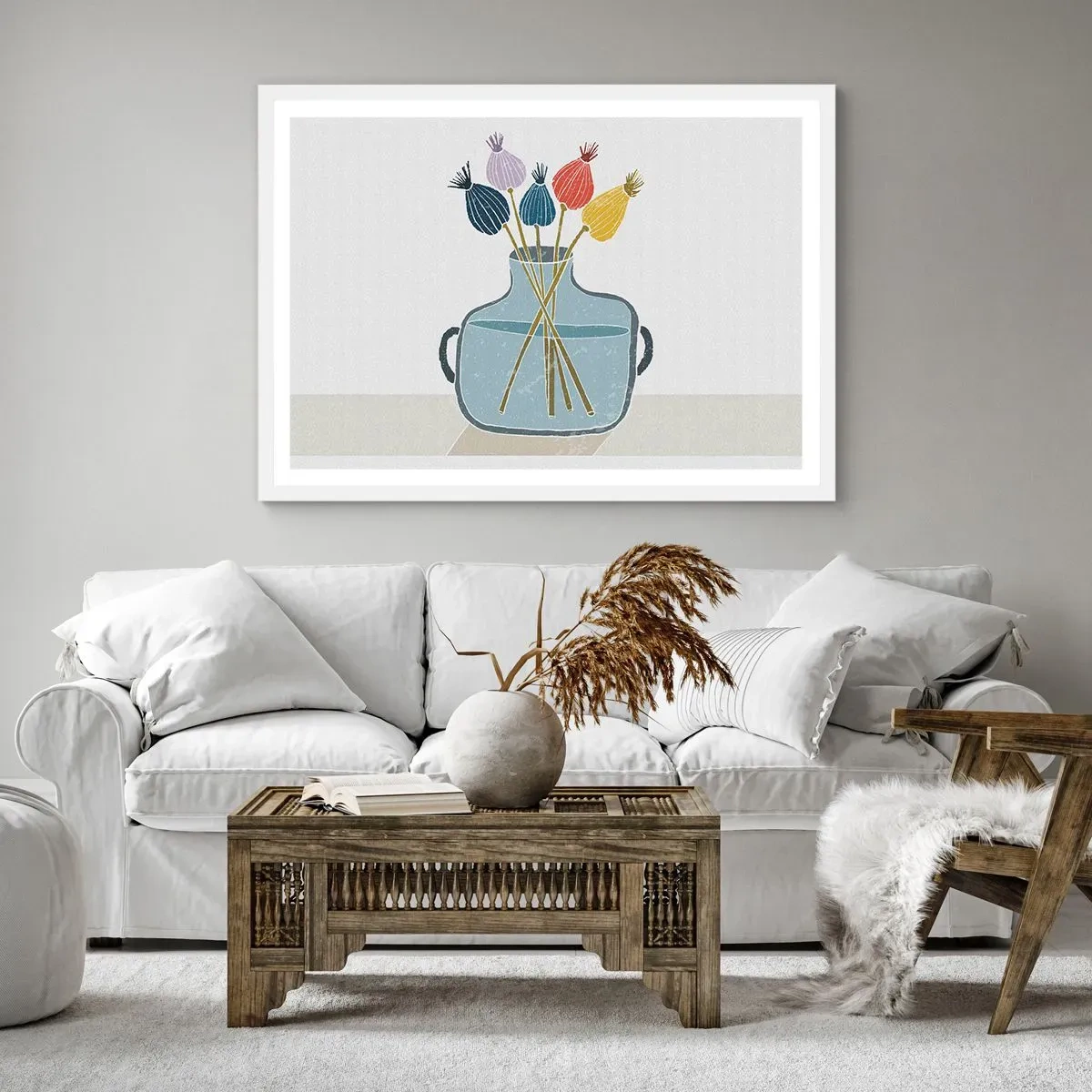 Poster in einem weißen Rahmen - Es ist mucksmäuschenstill - 40x30 cm