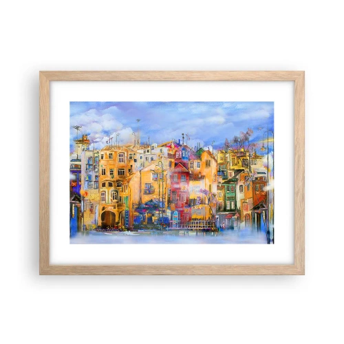 Poster in einem Rahmen aus heller Eiche - Wir sind zusammen - 40x30 cm