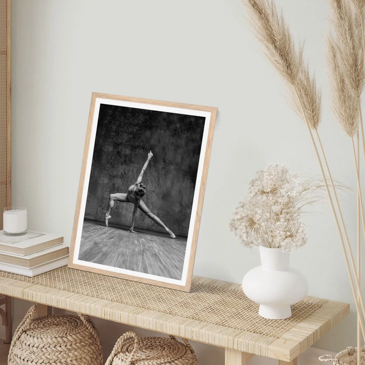 Poster in einem Rahmen aus heller Eiche - Das Ideal des Gleichgewichts - 50x70 cm
