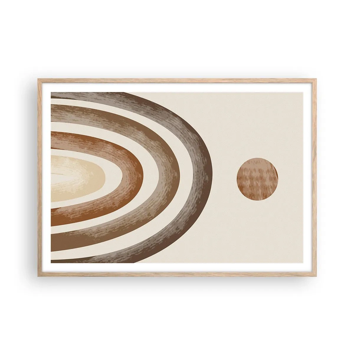 Poster in einem Rahmen aus heller Eiche - In einer weit entfernten Galaxie - 100x70 cm