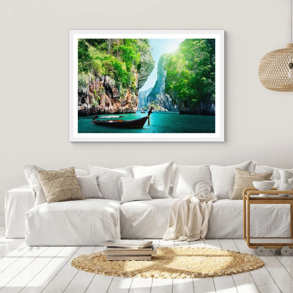 Poster in einem weißen Rahmen - Eine Einladung zu einer exotischen Reise - 100x70 cm