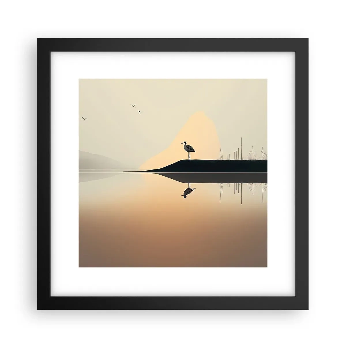 Poster in einem schwarzem Rahmen - Herr am See - 30x30 cm