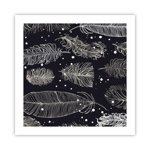 Poster - Gefiederte Spitze - 50x50 cm