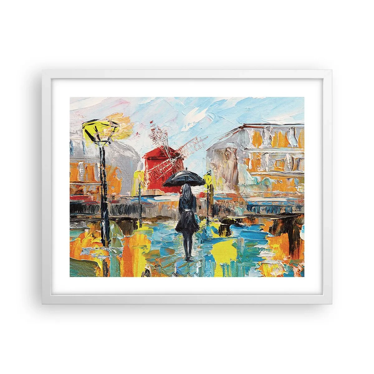 Poster in einem weißen Rahmen - Pariser Legenden - 50x40 cm