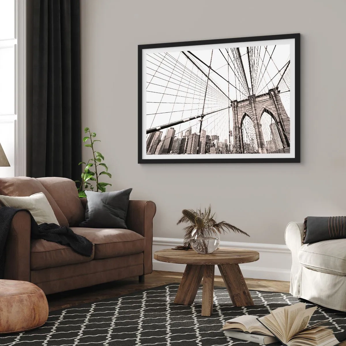 Poster in einem schwarzem Rahmen - New Yorker Kathedrale - 40x30 cm