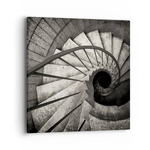 Bild auf Leinwand - Leinwandbild - Treppe hoch, Treppe runter - 40x40 cm