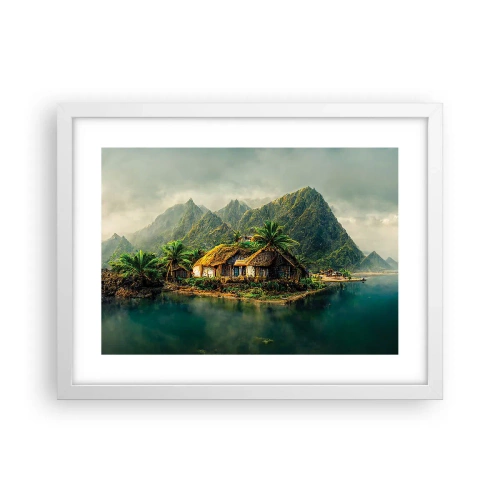 Poster in einem weißen Rahmen - Tropisches Paradies - 40x30 cm
