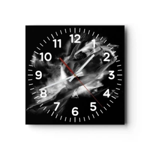 Wanduhr - Glasuhr - Im Flug hängen geblieben - 30x30 cm