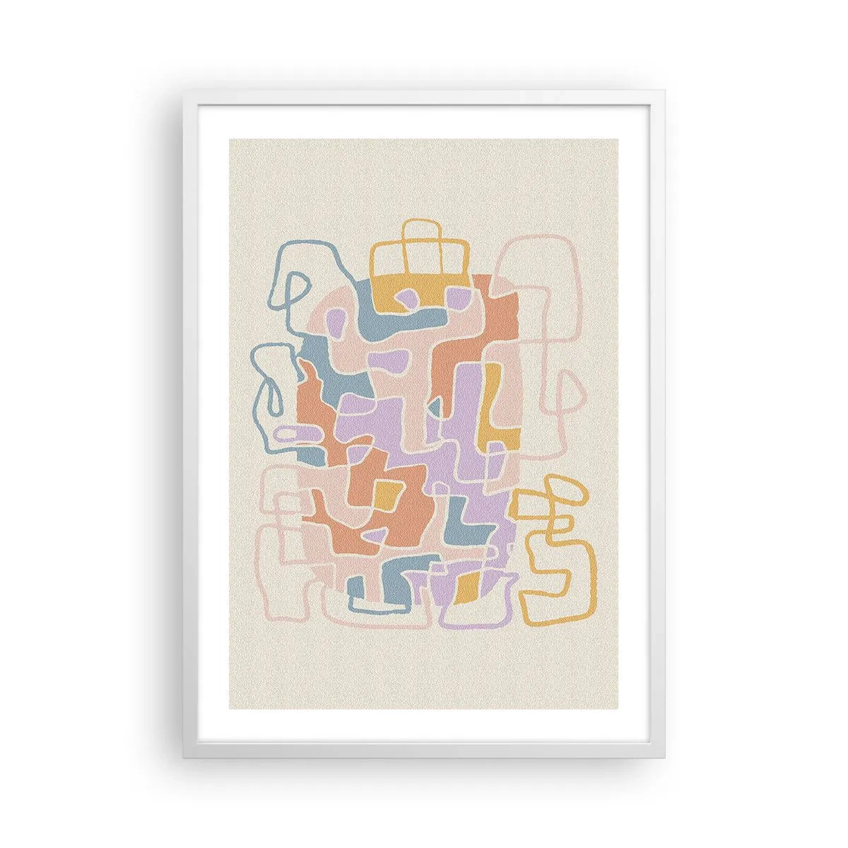 Poster in einem weißen Rahmen - Labyrinth – ein freudiges Abenteuer - 50x70 cm