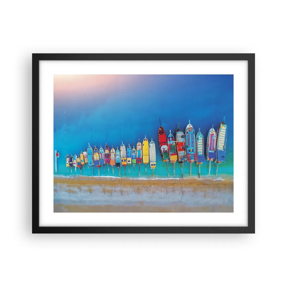 Poster in einem schwarzem Rahmen - Aus der Vogelperspektive - 50x40 cm