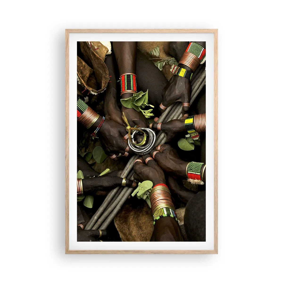 Poster in einem Rahmen aus heller Eiche - Wir sind zusammen - 61x91 cm