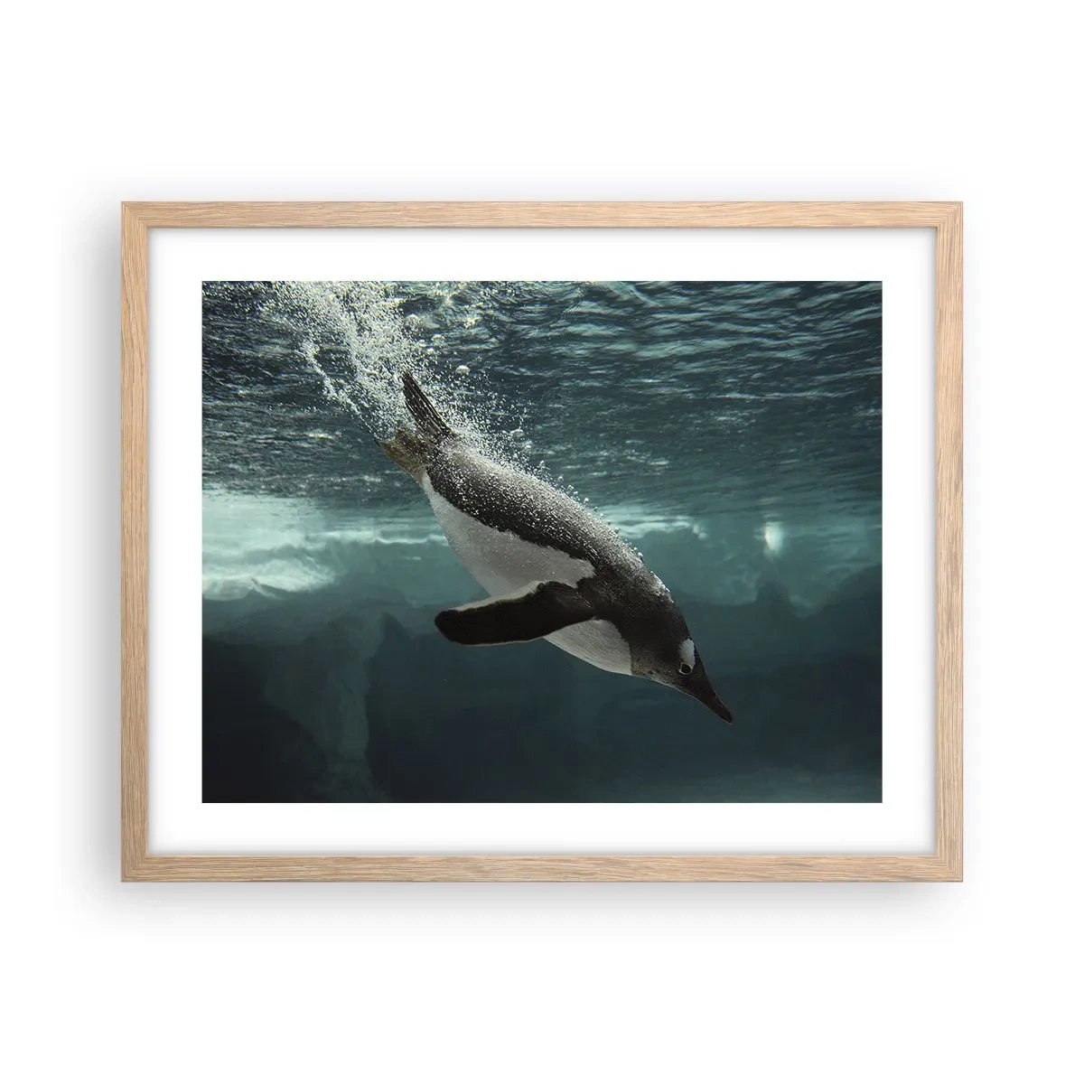 Poster in einem Rahmen aus heller Eiche - Willkommen in meiner Welt - 50x40 cm