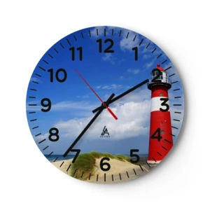 Wanduhr - Glasuhr - Traum Einsamkeit - 30x30 cm