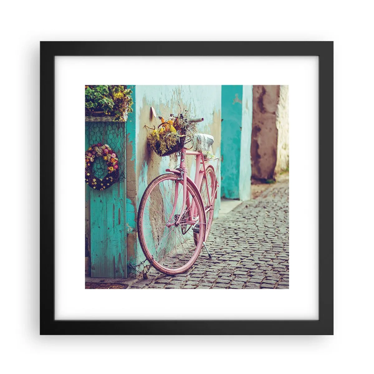 Poster in einem schwarzem Rahmen - Ich komme gleich wieder - 30x30 cm