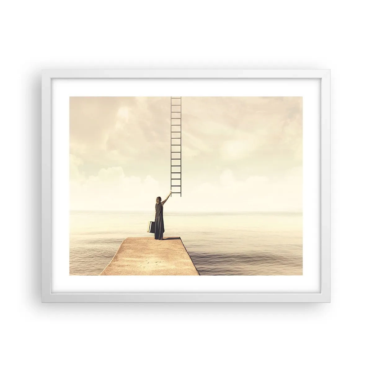 Poster in einem weißen Rahmen - Eine magische Reise - 50x40 cm