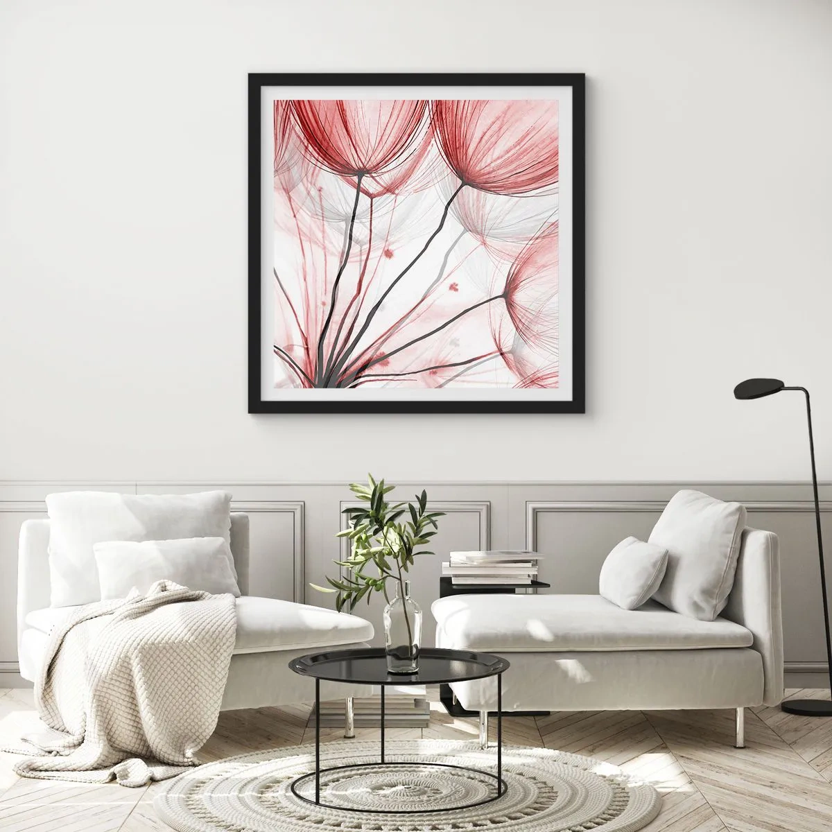 Poster in einem schwarzem Rahmen - Vor der Abfahrt - 50x50 cm