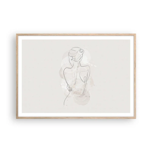 Poster in einem Rahmen aus heller Eiche - Wie ein sensibles Instrument - 100x70 cm