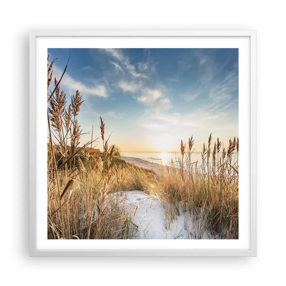 Poster in einem weißen Rahmen - Nordstrand - 60x60 cm