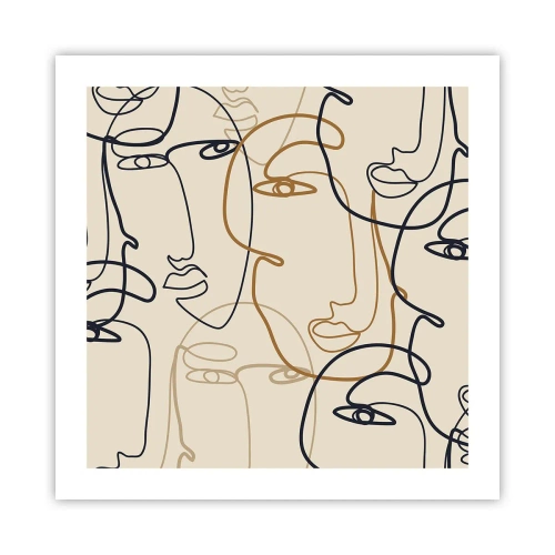 Poster - Das Porträt wird multipliziert - 50x50 cm