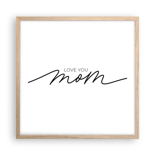 Poster in einem Rahmen aus heller Eiche - Große Emotionen - 50x50 cm