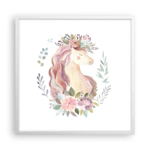 Poster in einem weißen Rahmen - Eine Einladung in die Welt der Märchen - 60x60 cm