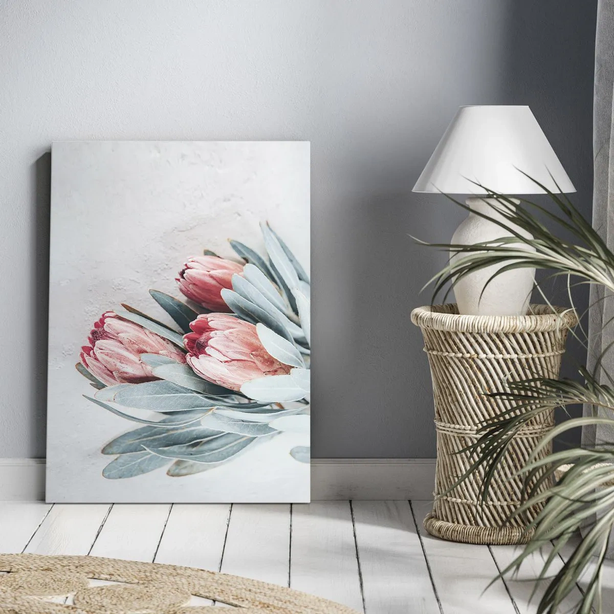 Bild auf Leinwand - Leinwandbild - Schämen sich für ihre eigene Schönheit - 55x100 cm