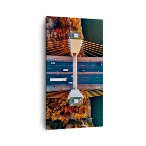 Bild auf Leinwand - Leinwandbild - Jenseits der Gewässer, jenseits der Wälder - 45x80 cm