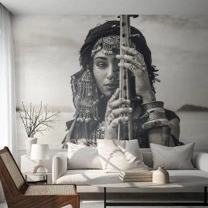 Selbstklebende Fototapete Deluxe Sticker - Die Musik des Orients selbst - Frau, Boho, Schmuck - 400x280 cm