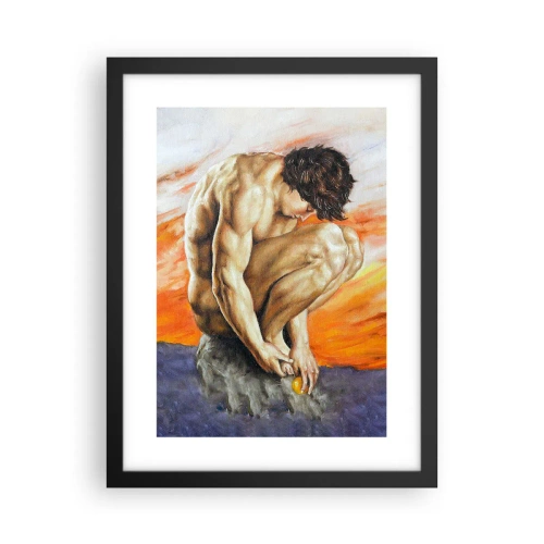 Poster in einem schwarzem Rahmen - In sich versunken - 30x40 cm