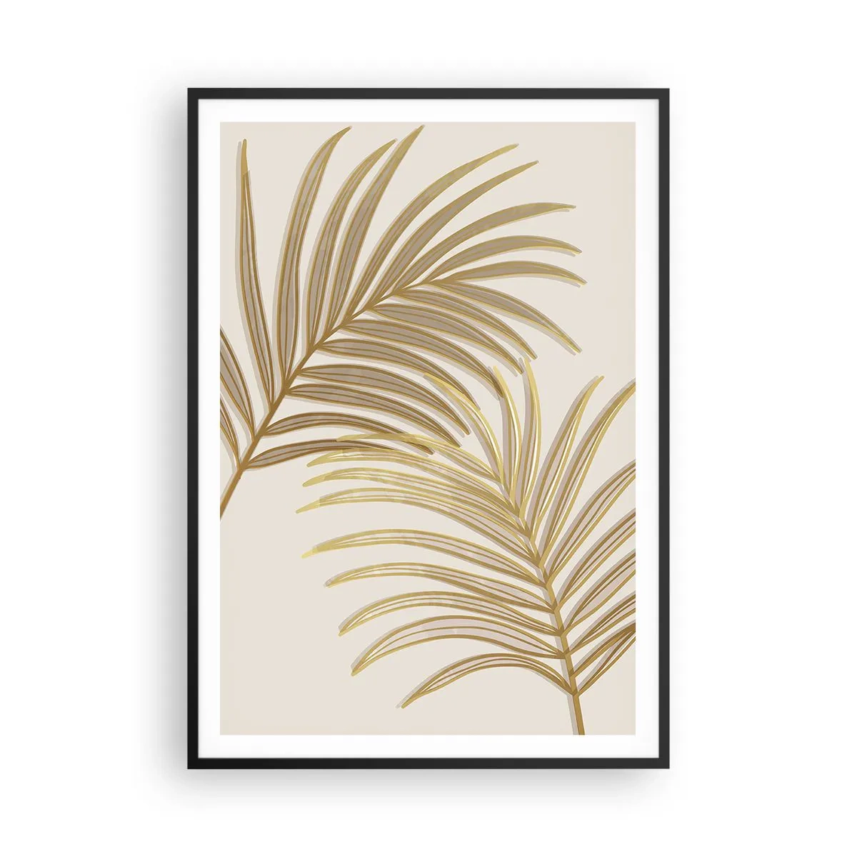 Poster in einem schwarzem Rahmen - Goldene Palme! - 70x100 cm