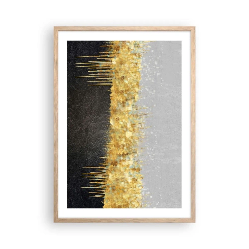 Poster in einem Rahmen aus heller Eiche - Nach innen und nach oben - 50x70 cm