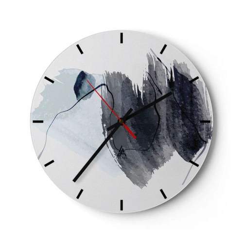 Wanduhr - Glasuhr - Intensität und Bewegung - 40x40 cm