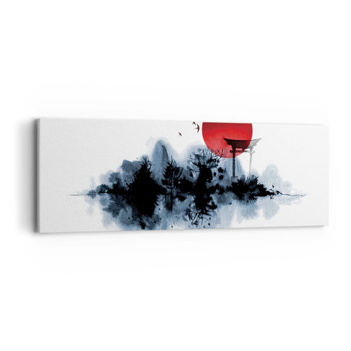 Bild auf Leinwand - Leinwandbild - Japanische Sicht - 90x30 cm