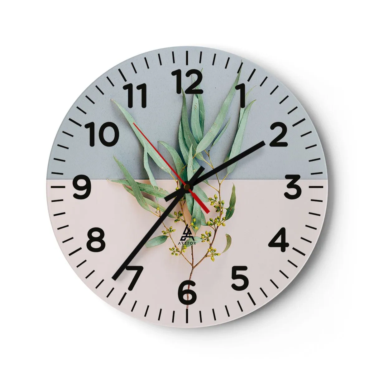 Wanduhr - Glasuhr - Pastellige Subtilität - 30x30 cm