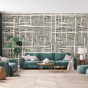 Maßgeschneiderte Fototapete Premium Canvas - Gewebte Komposition - Abstraktion, Grafik, Stück