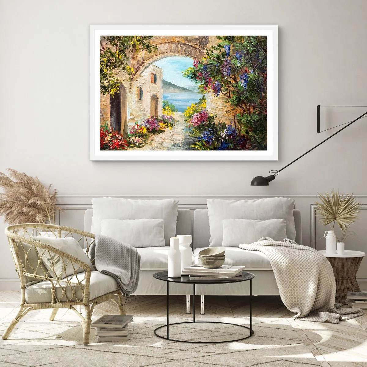 Poster in einem weißen Rahmen - Charme einer Küstenprovinz - 40x30 cm