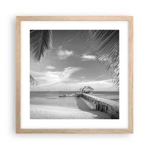 Poster in einem Rahmen aus heller Eiche - Erinnerung oder Traum? - 40x40 cm